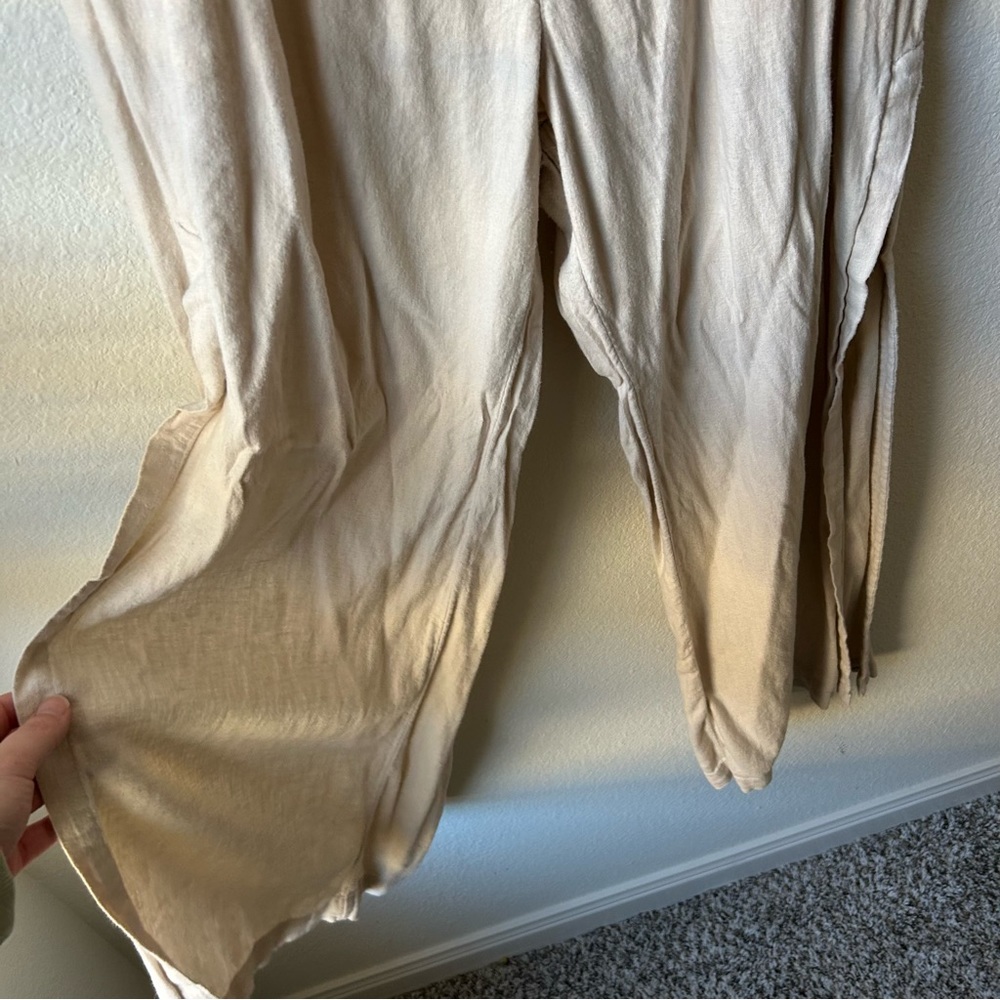 Abercrombie & Fitch Linen Wide Leg Pants with Side Slits - Picture 10 of 10